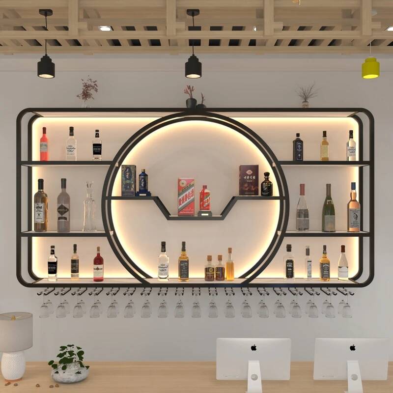 Home Bar Shelves - ワインナイトクラブディスプレイキャビネット棚スペースセーバー背の高い収納アルコールキャビネット北欧ショーケースアレッダメントバー家具