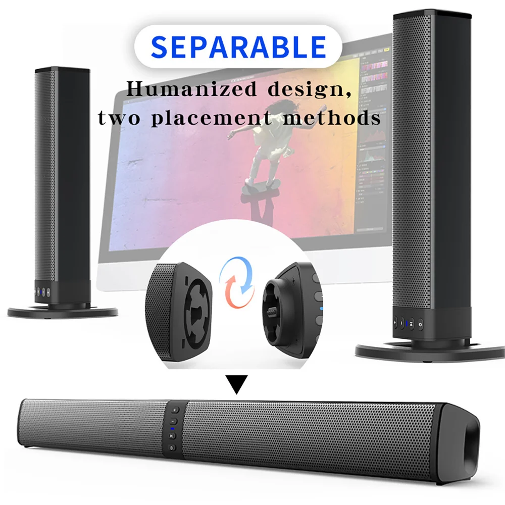Home Bar And Theater - ワイヤレス Bluetooth テレビサウンドバー 2 スピーカーシステムホームシアターサブウーファーサウンドバーポータブル大音量充電式 2