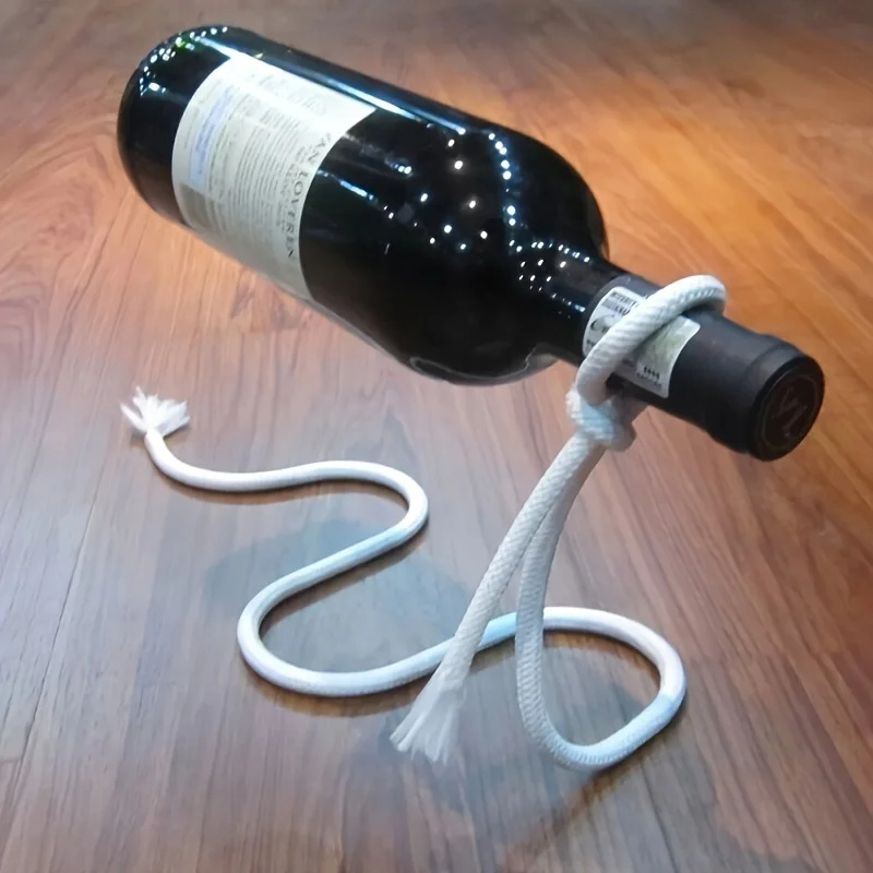 Home Bar Setup - クリエイティブなワインボトルラック,個性的なロープ,ボトルホルダー,スネークフック,サスペンションチェーン,家のテーブルの装飾,ギフトの表示