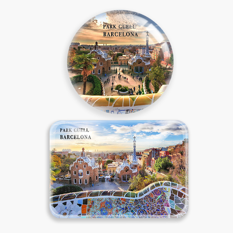 Home Barcelona - 冷蔵庫用guell磁気ステッカー,スペイン,バルセロナ公園の宝石,世界の旅行,お土産,家の装飾,ツーリストギフト