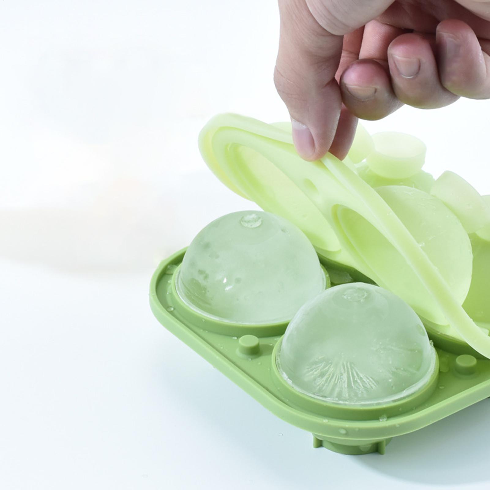 Ice Mold Sphere - 球体型シリコン製製氷皿、ボール型、積み重ね可能、簡単取り出し、再利用可能、暑い日の飲み物に最適