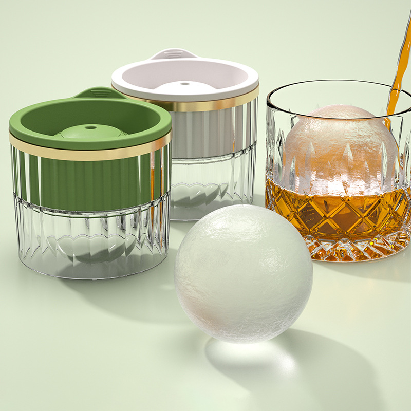 大容量球形アイスボックス新しいシリコーン製氷格子型食品グレー - Ice Mold Sphere のレビューと価格