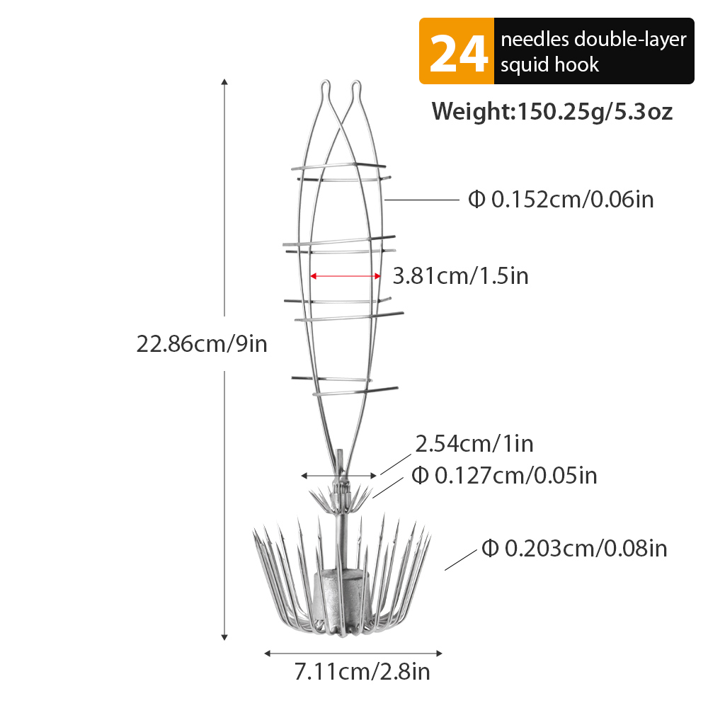 1個入り大型二重層イカ釣り針、100g-200g特大タコ釣り - Jigger Double Sided のレビューと価格