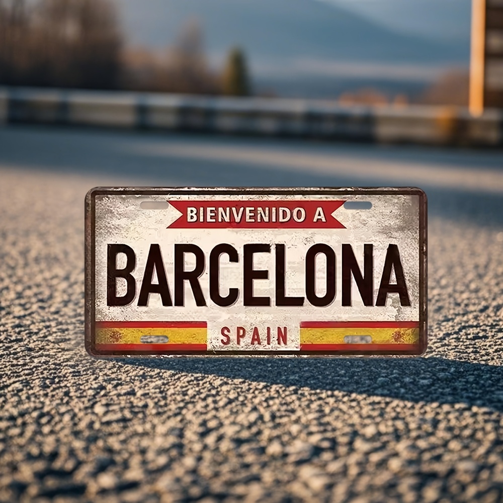 ヴィンテージ「スペイン、バルセロナへようこそ」メタルサイン  - Home Barcelona のレビューと価格