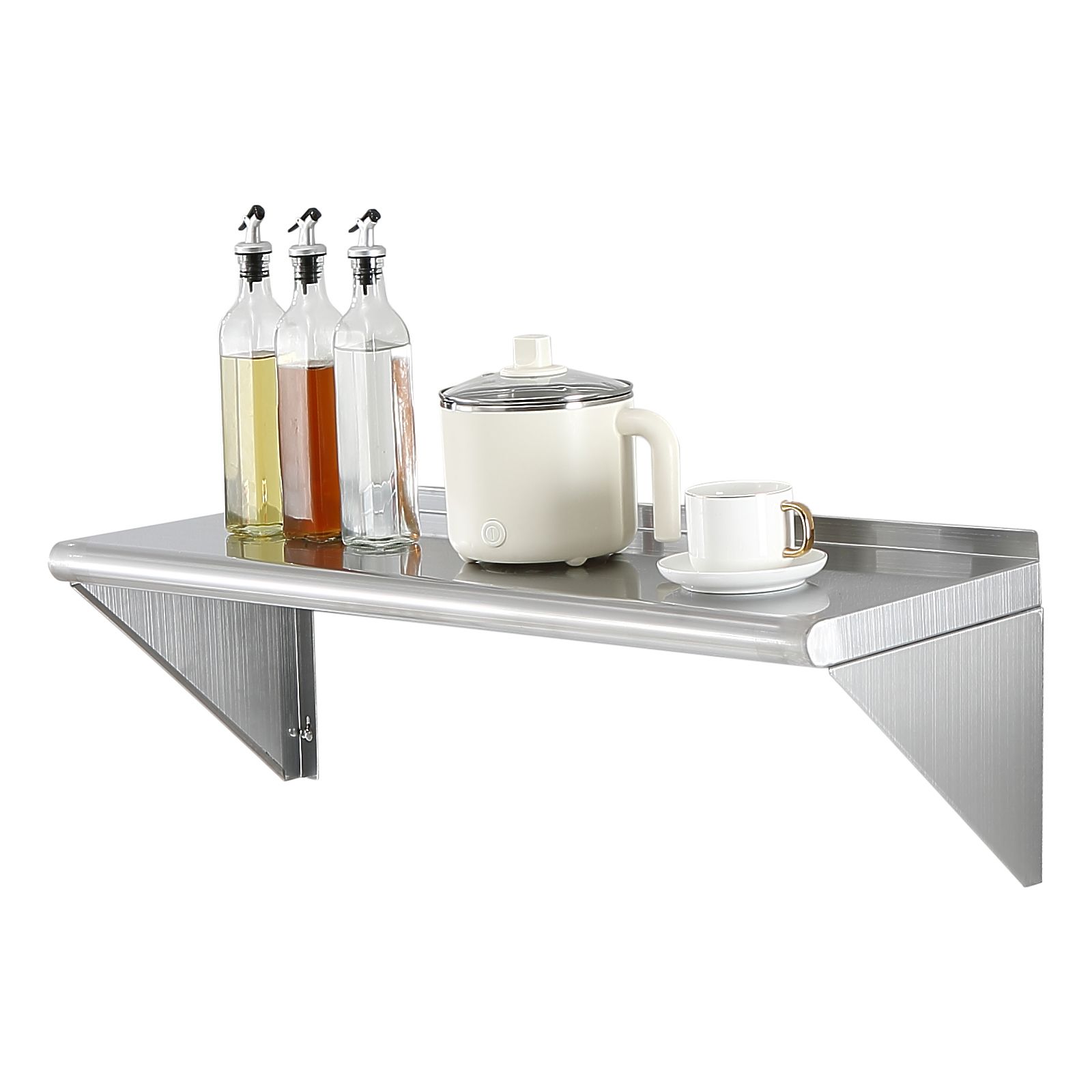 12インチ x 36インチ ステンレススチール製棚、ブラケッ - Home Bar Shelf のレビューと価格