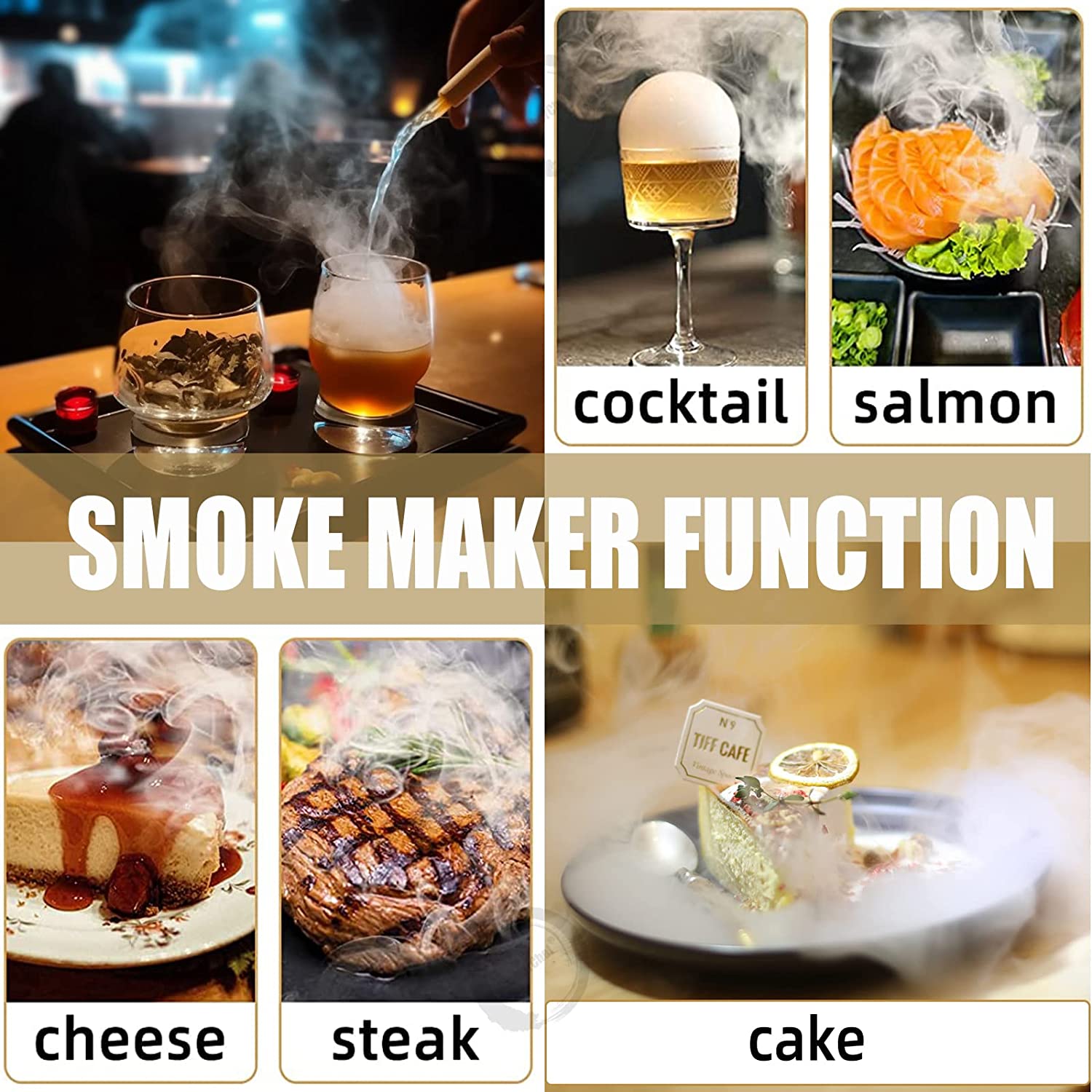 ハンドヘルドモームバブルガン、分子料理煙製造機、カクテル分子 - Smoking Gun Kit のレビューと価格