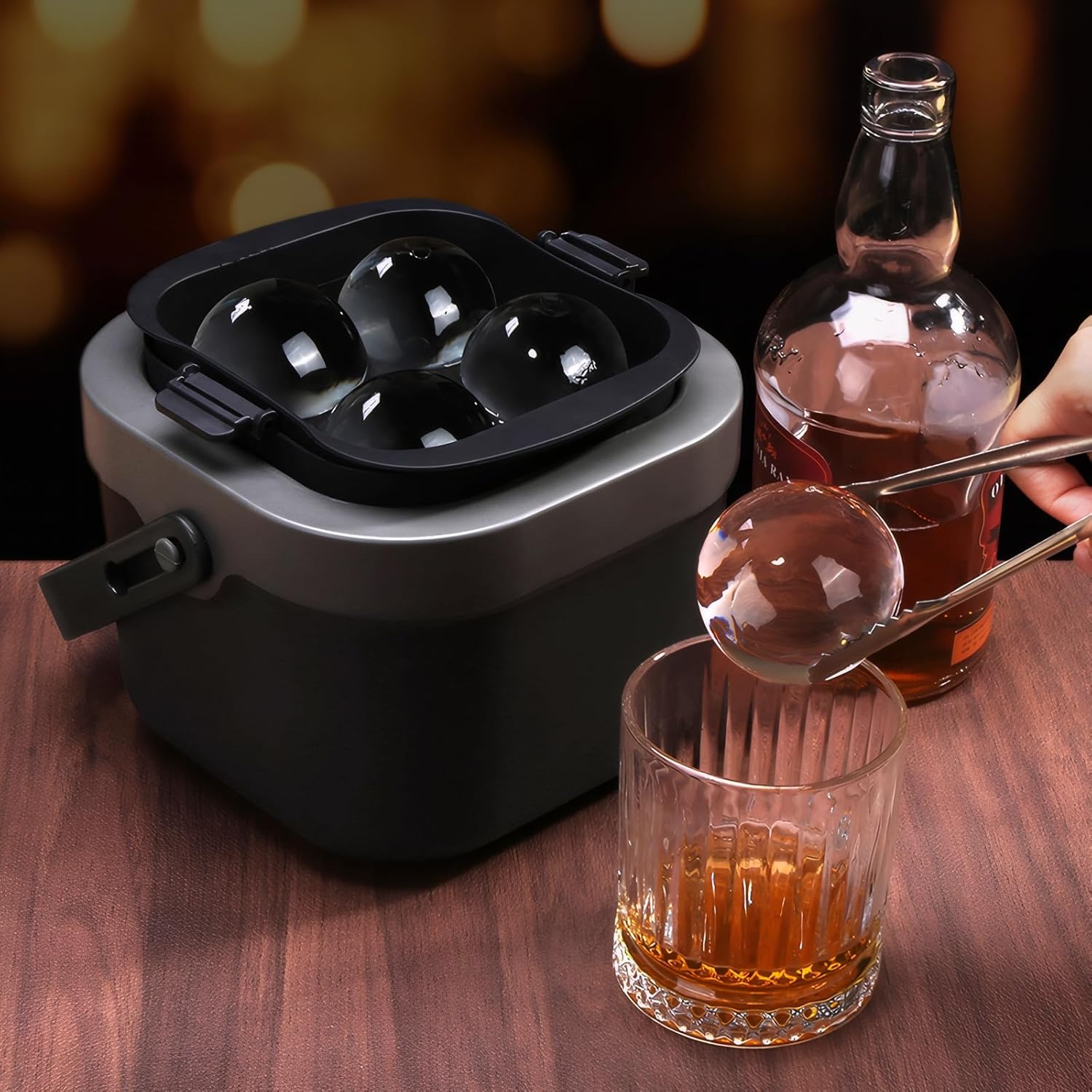 クリスタルクリアアイスボールメーカー、ウイスキー、カクテル、 - Ice Mold Sphere のレビューと価格