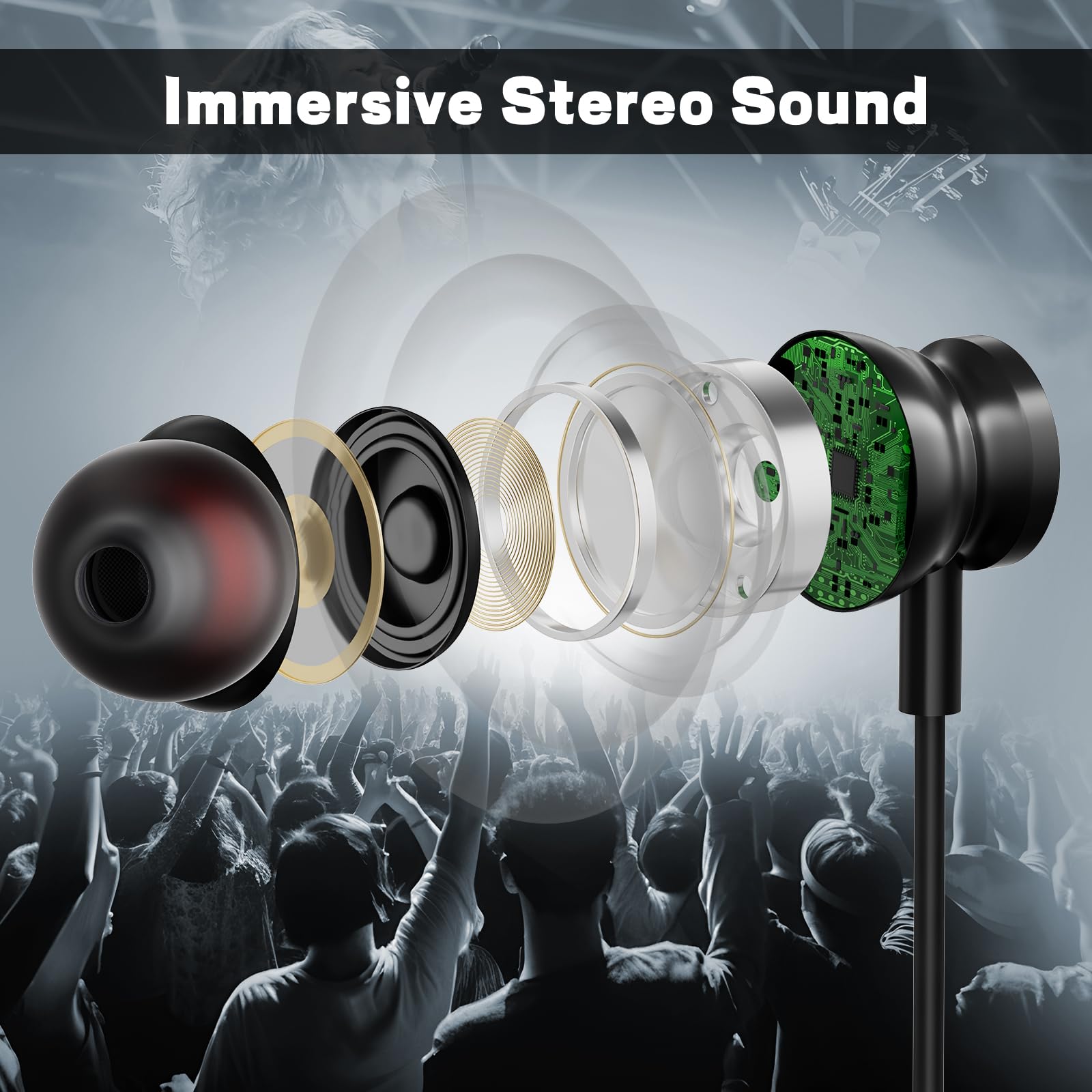 Type C 有線ヘッドホン 3.5mm HiFi ノイズキ - Home Bar Iphone のレビューと価格
