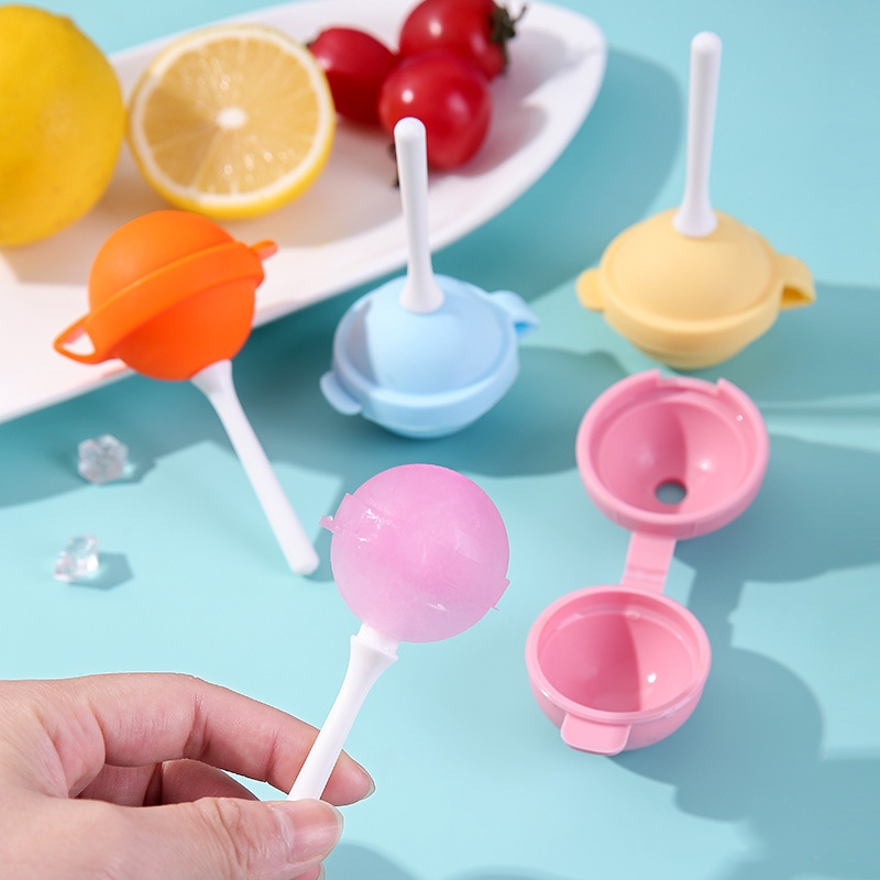 4個入りロリポップアイスボール型シリコン製簡単リリース自家製 - Ice Mold Sphere のレビューと価格