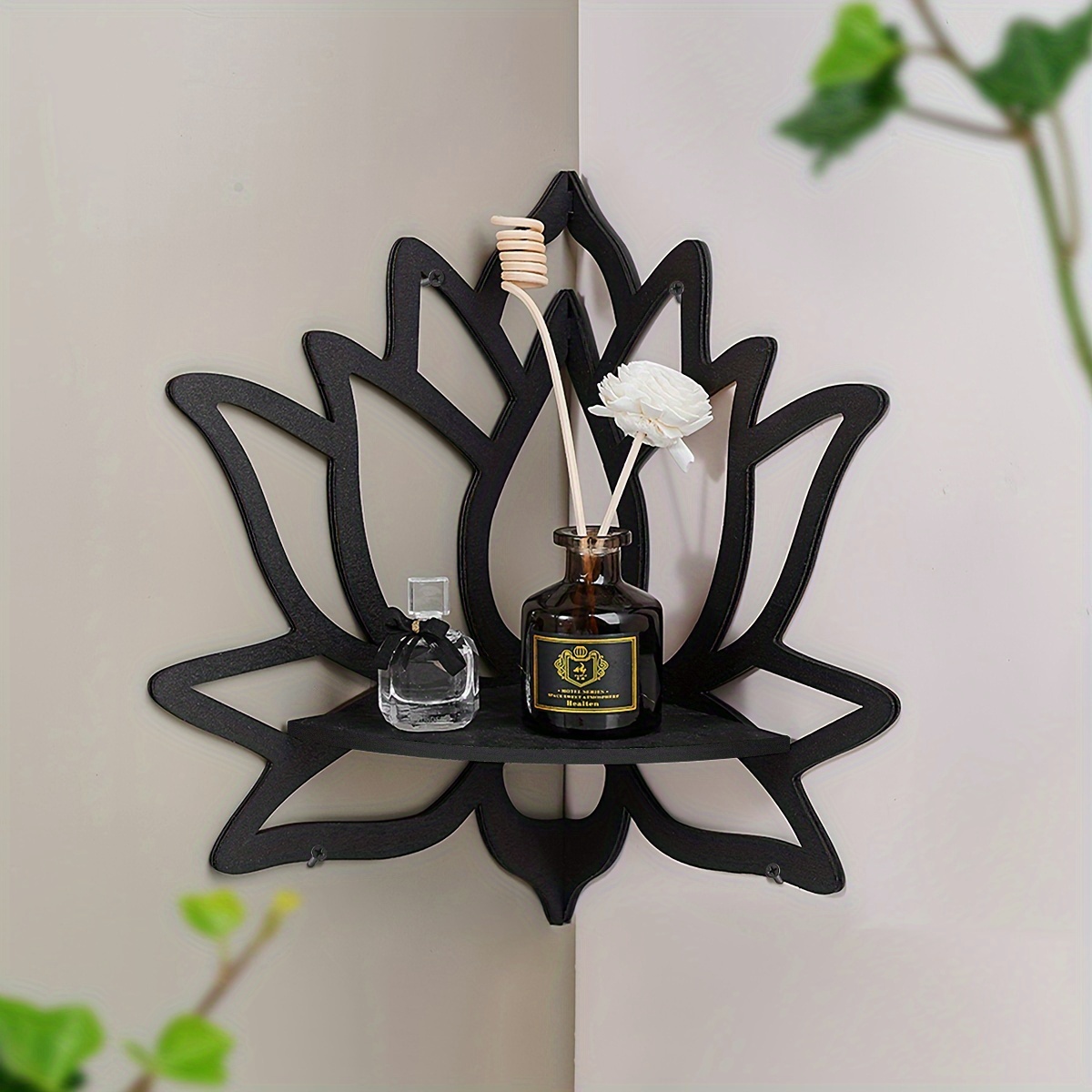 蓮の花の形をしたフローティングシェルフ、中空フラワーウォール - Home Bar Shelf のレビューと価格