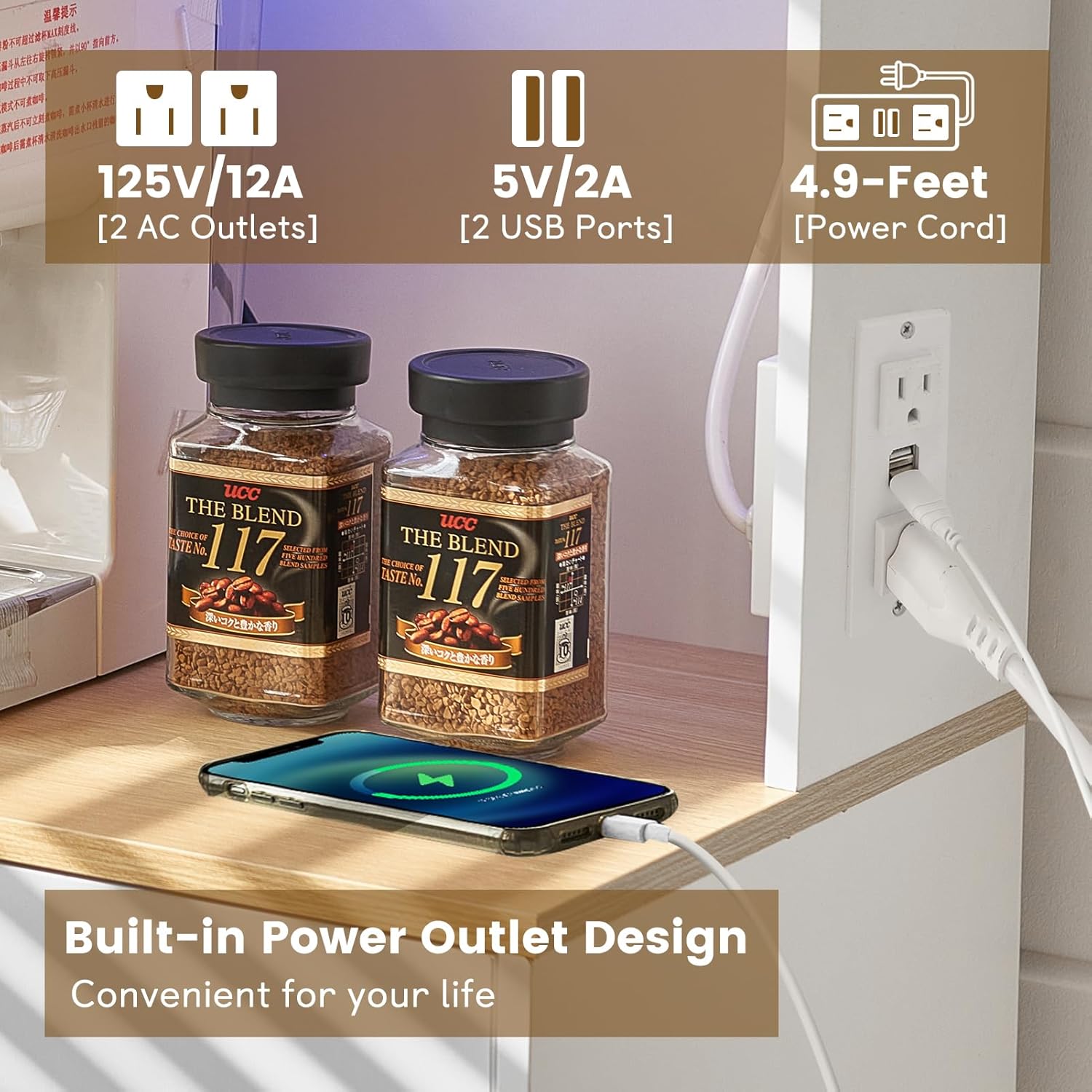 電源コンセントとLEDライト付きワインバーキャビネット、引き - Home Bar Shelf のレビューと価格